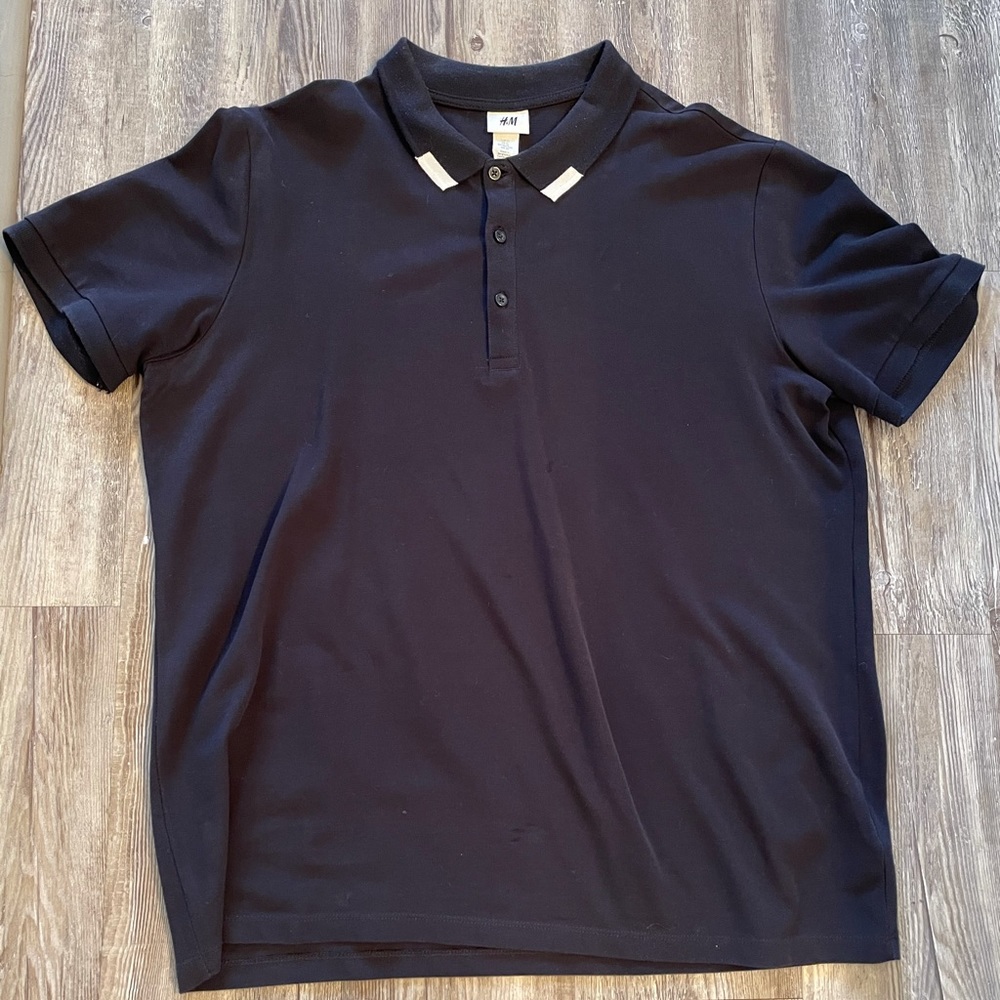 H&M navy blue polo shirt